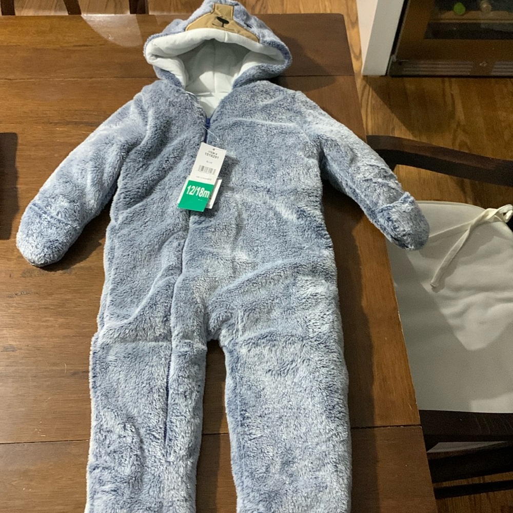 NWT Koalababy Puppy Fuzzy Fleece-Lined Suit -12/18 months- NFS do not buy.